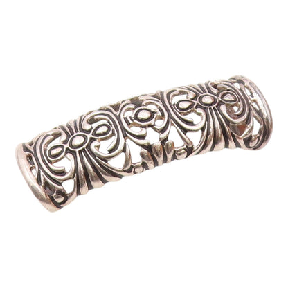 ESPO SIG 925 Sterling Silver Vintage Scalloped Swirl Linear Dome Pendant PT20403