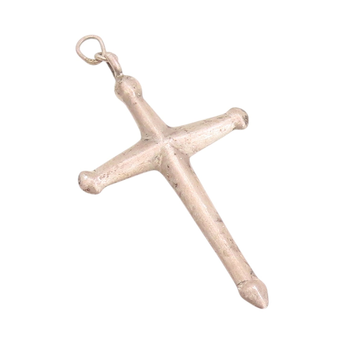 925 Sterling Silver Vintage Pendant Minimalist Antique Religious Cross  PT24489