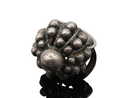 ERIK GRANIT FINLAND 925 Silver  Vintage Bubble Dome Band Ring Sz 6.5  RG18341