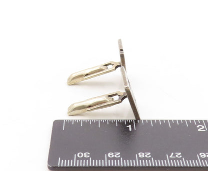 925 Sterling Silver Vintage Cuff Links DERGIO TAXCO Dark Tone Maze Key  TR3828