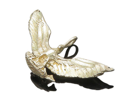 925 Sterling Silver  Vintage Diamond Cut Flying Eagle Motif Pendant  PT14248