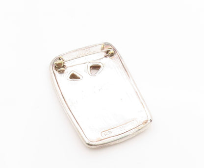 925 Sterling Silver Vintage Brooch Gold Plated Modern Face Side Profile  BP11791
