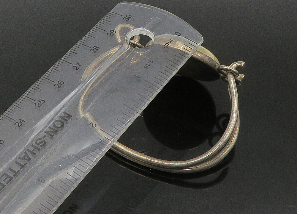 DESIGNER 925 Silver  Vintage Cabochon Cut Jasper Hook Bangle Bracelet  BT9052