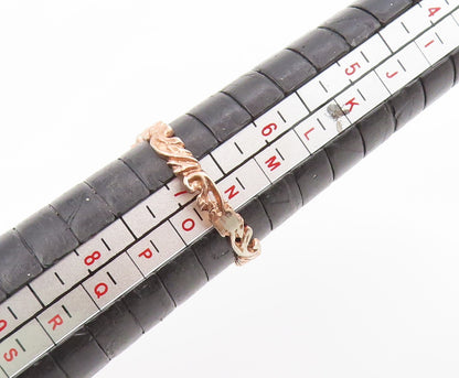 925 Sterling Silver Vintage Ring Gold Plated Real Diamonds Band  Sz 6.5  RG34722