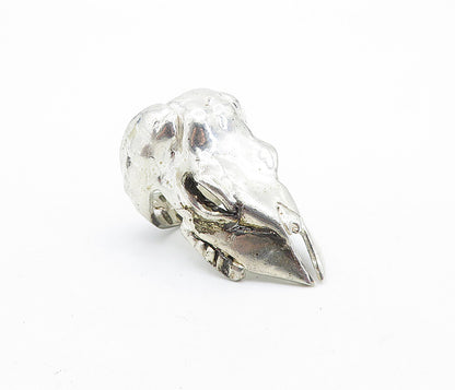 925 Sterling Silver  Vintage Sculpted Animal Skull Statement Ring Sz 7  RG6888