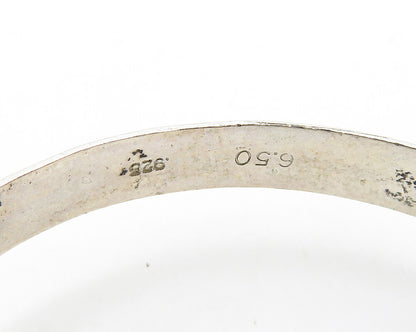 925 Silver & 14K GOLD  Vintage Two Tone B Initial Hook Bangle Bracelet  BT7748