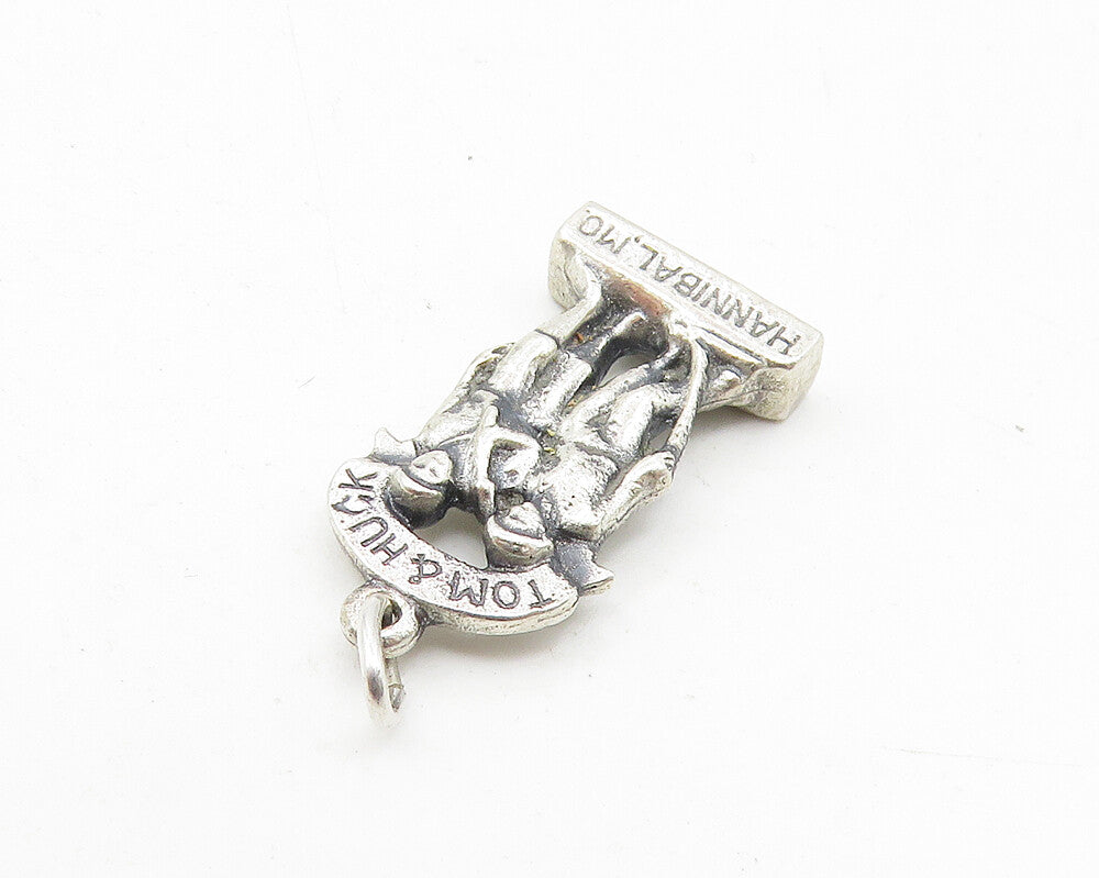 925 Sterling Silver  Vintage Petite Tom & Huck Hannibal, MO Pendant  PT7949