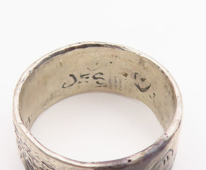 925 Sterling Silver Vintage Ring JES MAHARRY Grow Strong Tree  Sz 11  RG36650