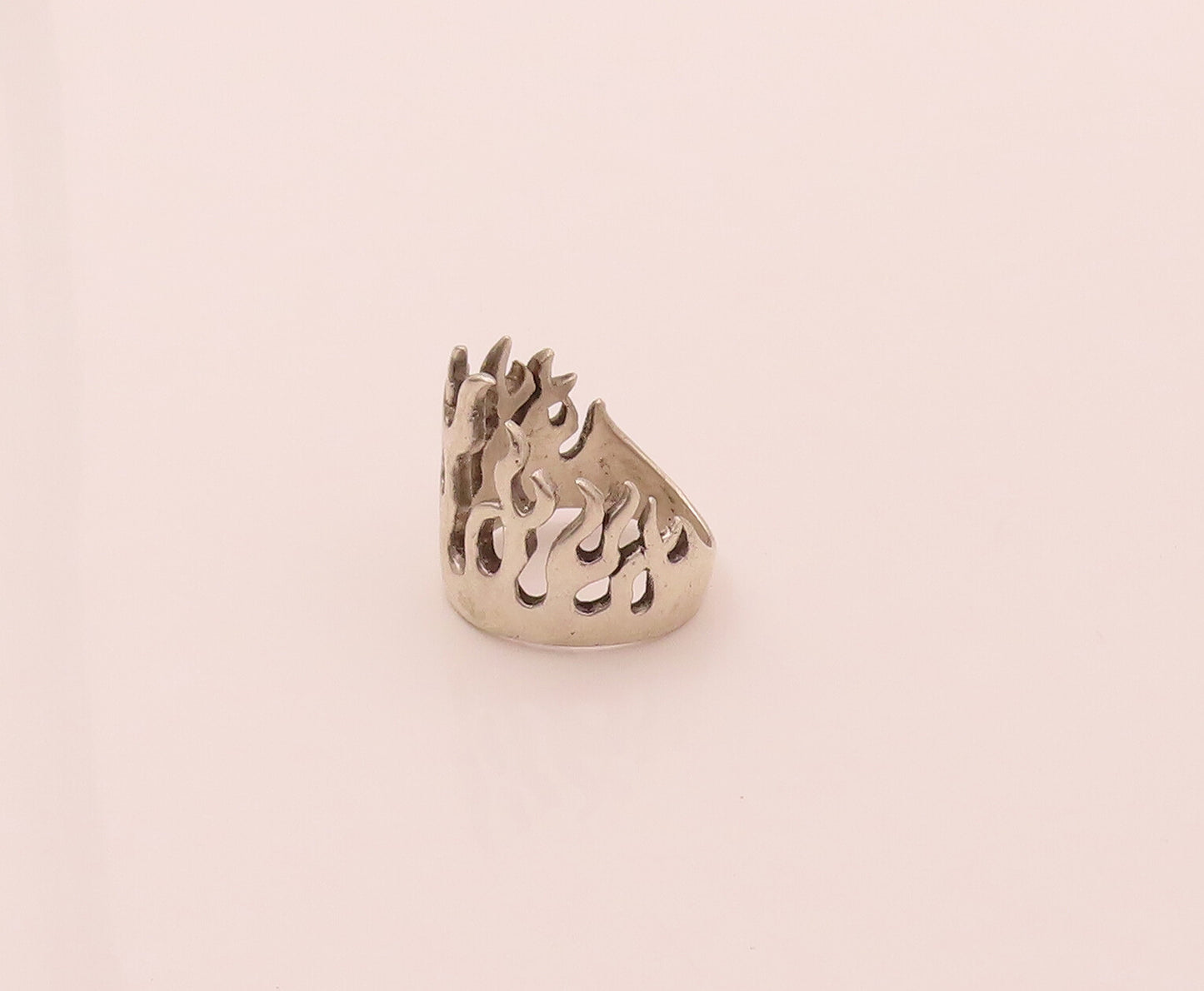 925 Sterling Silver  Vintage Cutout Carved Wild Fire Ring Sz 13.5  RG26714