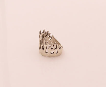 925 Sterling Silver  Vintage Cutout Carved Wild Fire Ring Sz 13.5  RG26714