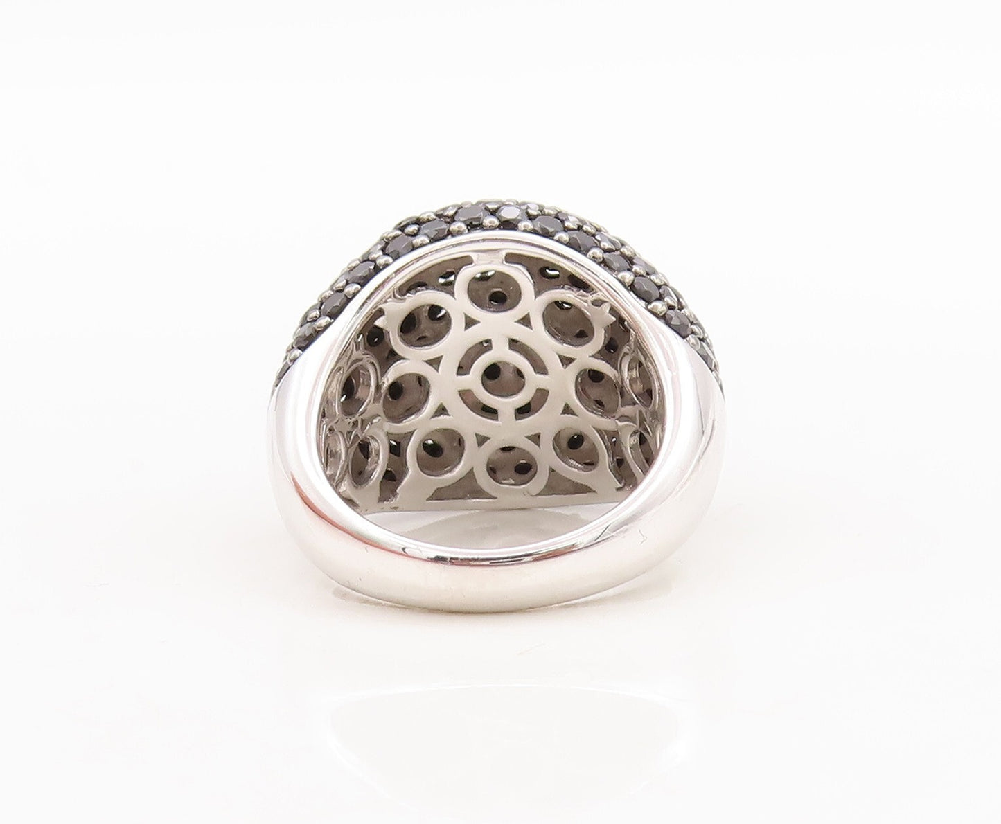 925 Sterling Silver Vintage Ring Spinel Inlay Dome Shape  Sz 7  RG29791