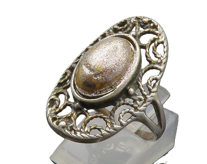 925 Sterling Silver  Vintage Open Twist Dome Cocktail Ring Sz 10  RG15048