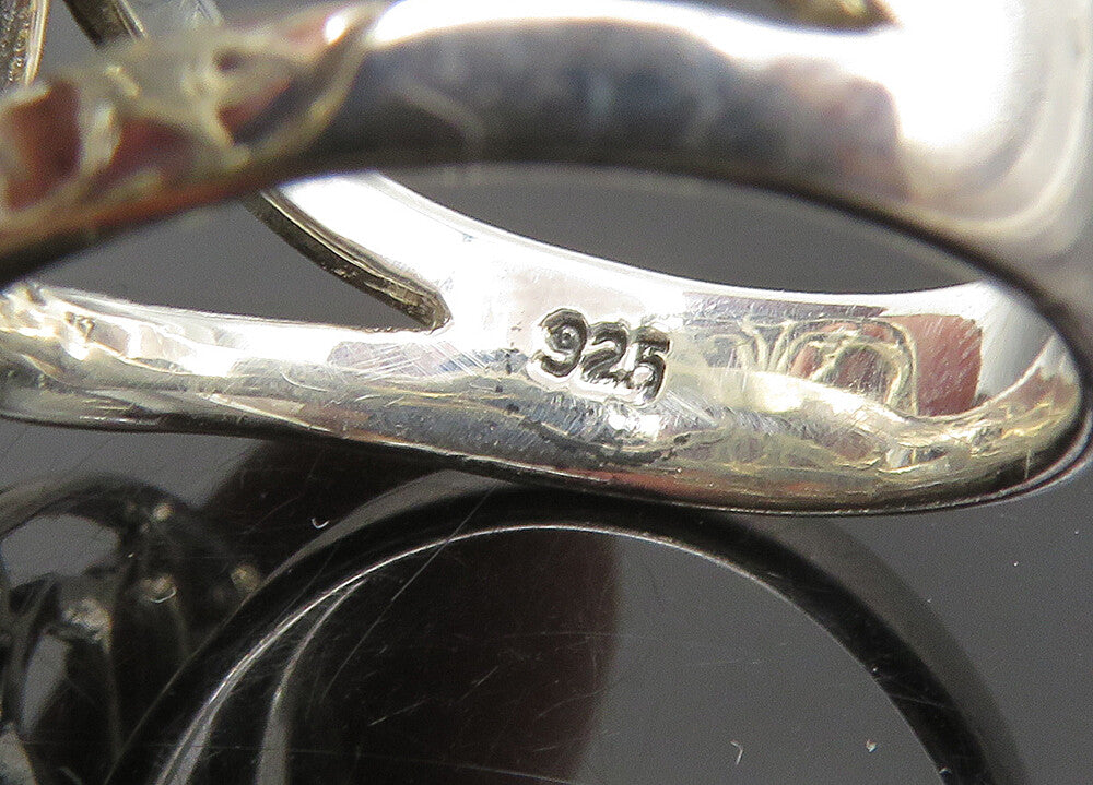 925 Sterling Silver  Vintage Shiny Open Butterfly Motif Band Ring Sz 7 RG22575