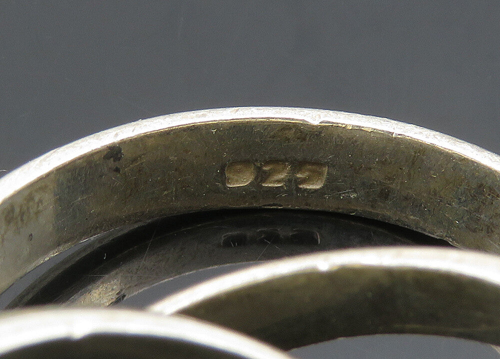925 Sterling Silver  Vintage Minimalist Shiny Band Rolling Ring Sz 7  RG21354