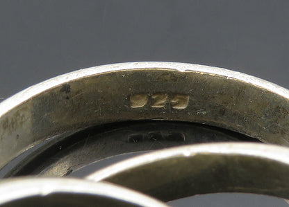 925 Sterling Silver  Vintage Minimalist Shiny Band Rolling Ring Sz 7  RG21354