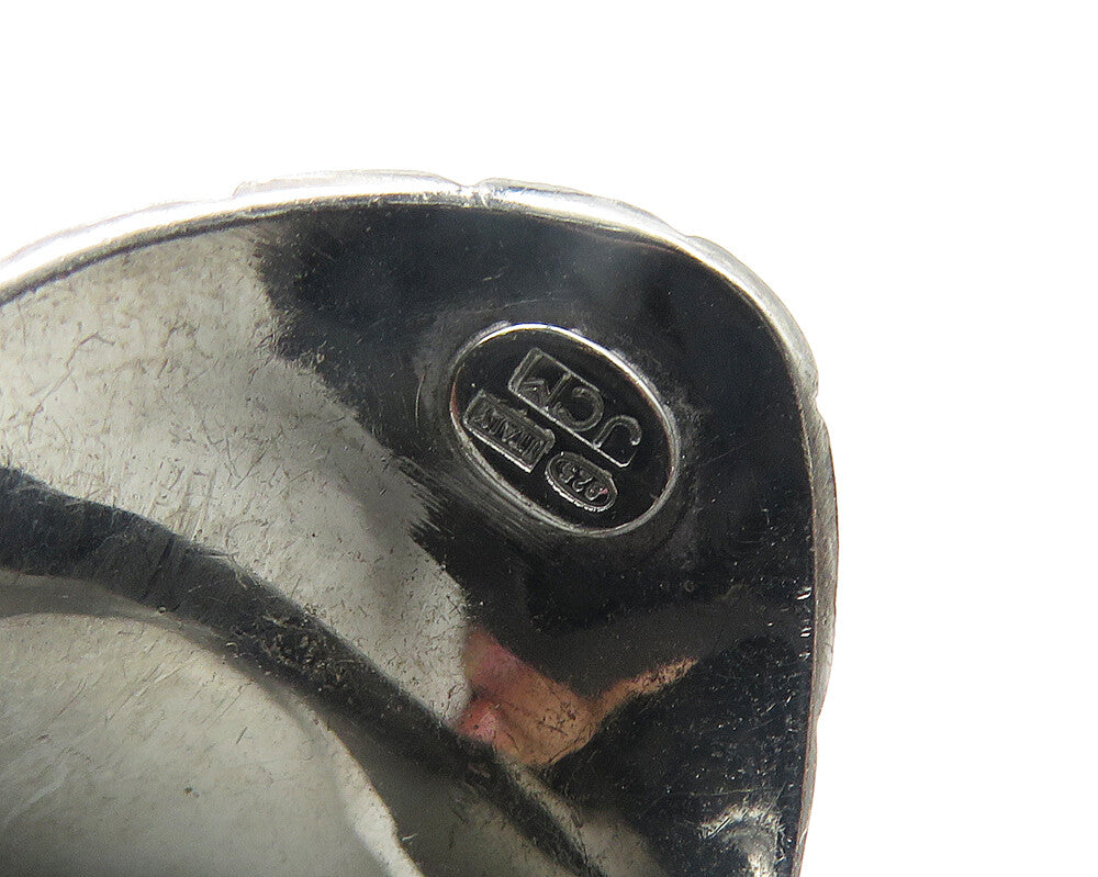 JACMEL 925 Sterling Silver  Vintage Dark Tone Textured Band Ring Sz 8  RG11609