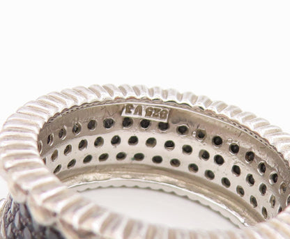 925 Sterling Silver Vintage Ring Spinel Multi Row Eternity Band  Sz 7  RG34628