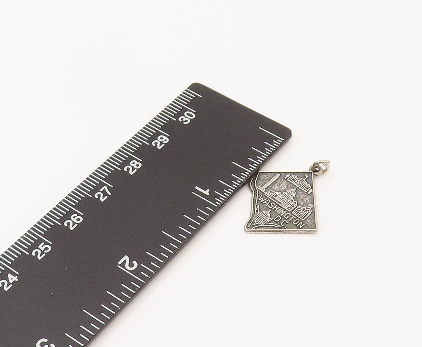 925 Silver  Vintage Washington DC Capital Building Souvenir Pendant  PT21934