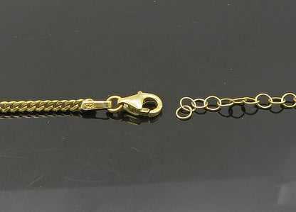 925 Sterling Silver  Vintage Topaz Stars Gold Plated Chain Necklace  NE3525