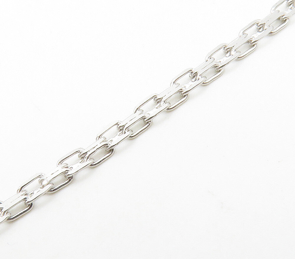 925 Sterling Silver  Genuine Black & White Diamonds Chain Necklace  NE2524