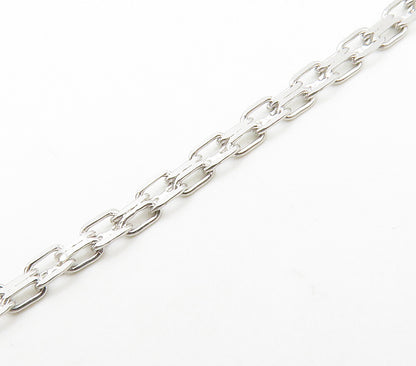 925 Sterling Silver  Genuine Black & White Diamonds Chain Necklace  NE2524