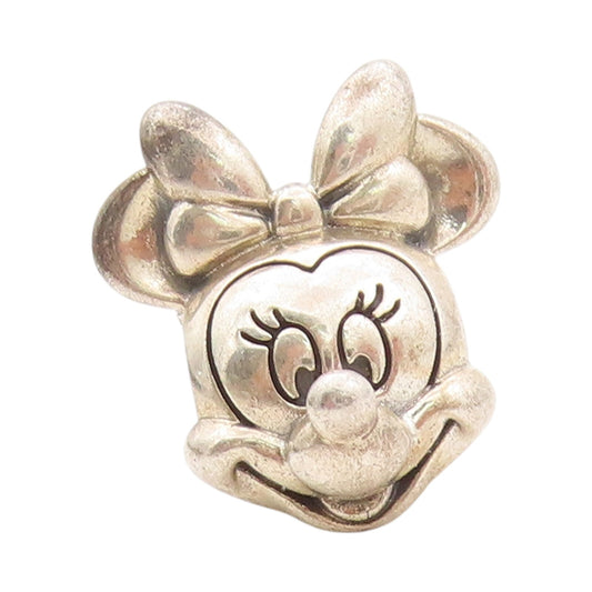 925 Sterling Silver Vintage Pendant PANDORA Dark Tone Mini Mouse Charm  PT23951