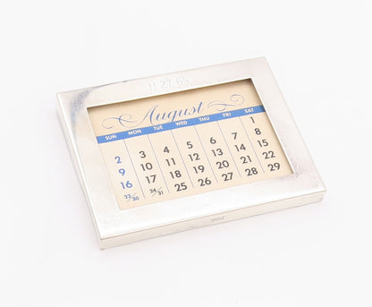 925 Sterling Silver Vintage Calendar TIFFANY & CO. Antique Framed Manual  TR3903