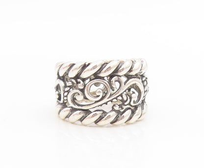 925 Sterling Silver Vintage Ring CAROLYN POLLACK Open Scroll Band  Sz 7  RG34687
