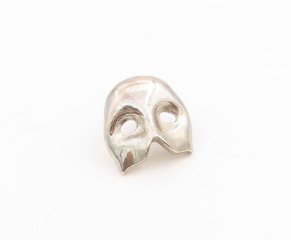 925 Sterling Silver Vintage Pin Theater Face Mask Masquerade Design  TR4044