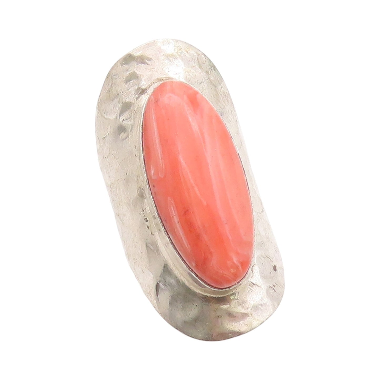 925 Sterling Silver Vintage Ring MEXICO Large Cabochon Gemstone  Sz 8  RG33021