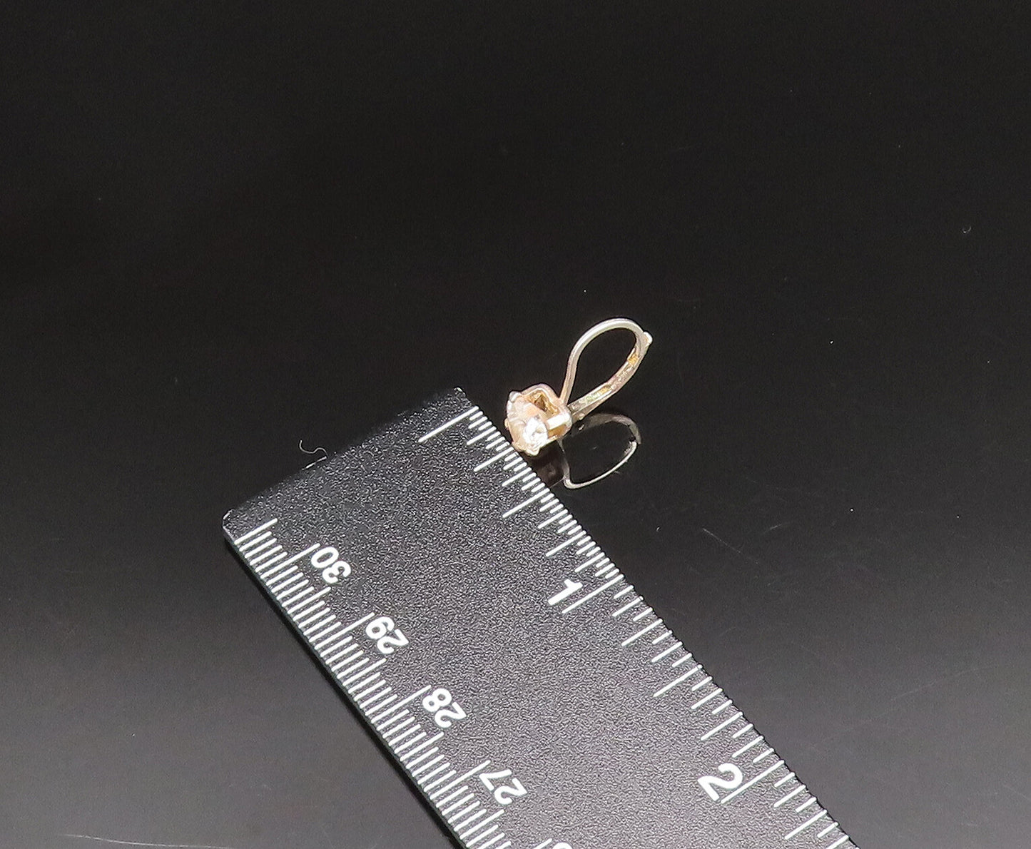 925 Silver  Vintage Dainty Cubic Zirconia Love Heart Drop Earrings  EG11920