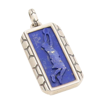 925 Sterling Silver Vintage Pendant Carved Basket Ball Player Charm  PT25314