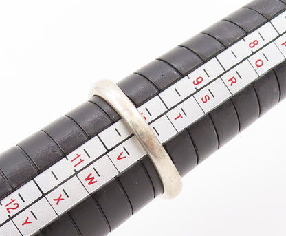 925 Sterling Silver Vintage Ring Designer Diamonds Oval Topaz  Sz 10  RG31930