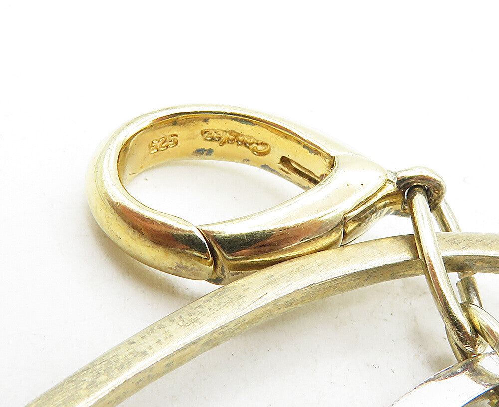CAROLEE 925 Sterling Silver  Vintage Shiny Two Tone Graduated Pendant  PT7177