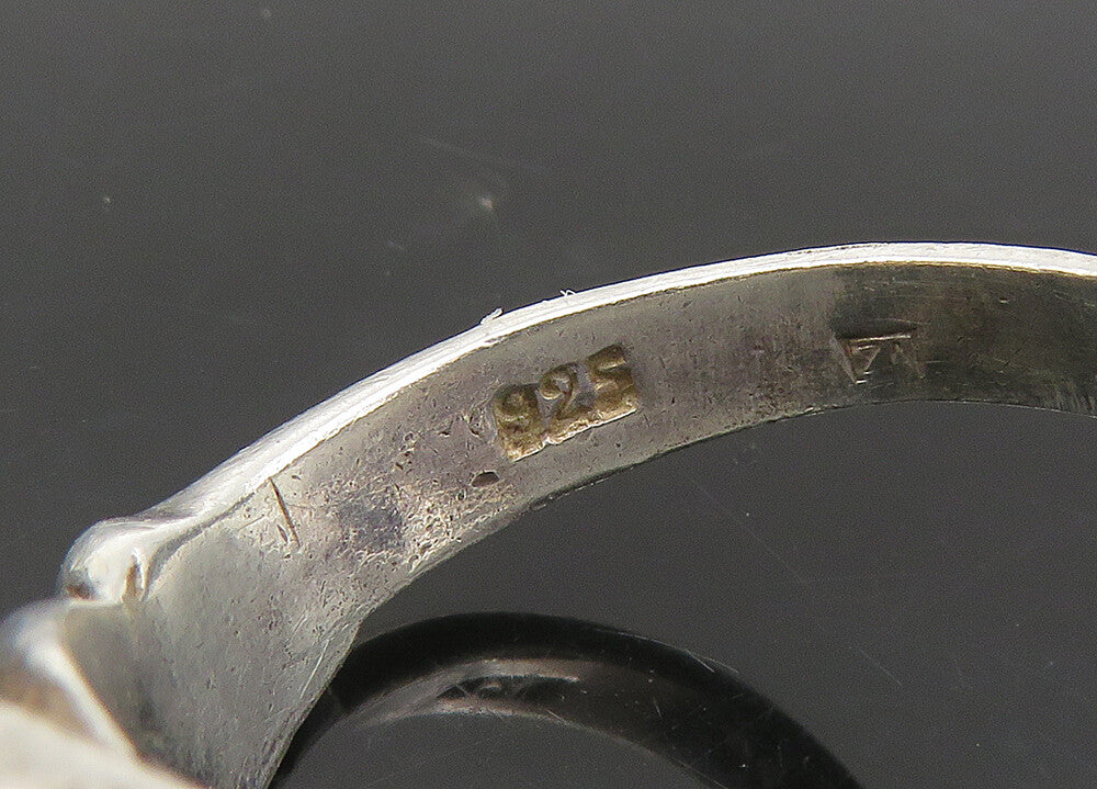 925 Sterling Silver Vintage Shiny Interlocking Loops Band Ring Sz 8 RG22380
