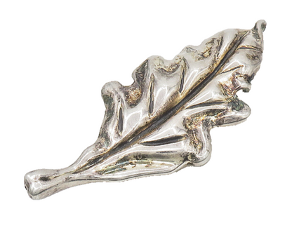 925 Sterling Silver  Vintage Shiny Single Floral Leaf Brooch Pin  BP6780