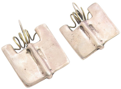 925 Sterling Silver Vintage Earrings Modernist Geometric Wire Design  EG14055