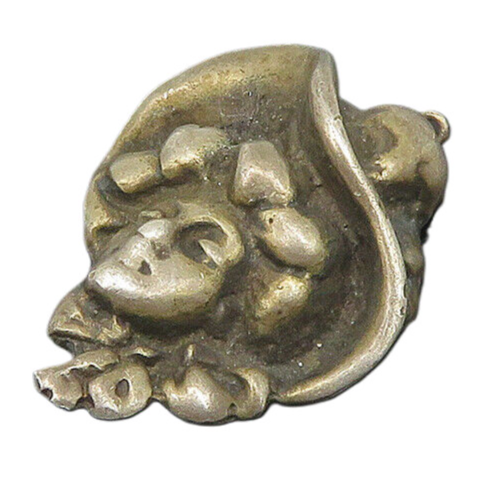 925 Sterling Silver  Vintage Antique Oxidized Woman's Face Pendant  PT14342