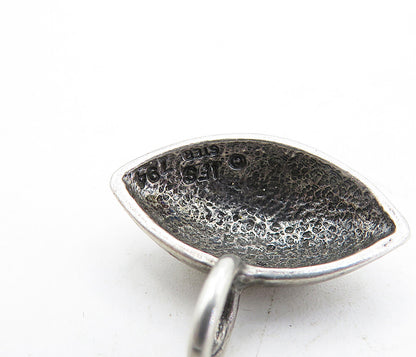 925 Sterling Silver  Vintage Dark Tone Football Motif Sports Pendant  PT3212