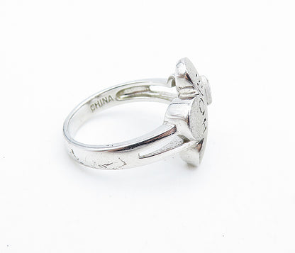 ROSS SIMON 925 Silver  Genuine Diamond Hope Stamped Band Ring Sz 8  RG6995