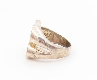 925 Sterling Silver Vintage Ring Spinel Coiled Serpent Swirl  Sz 10  RG34541