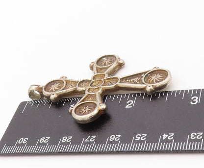 925 Sterling Silver Vintage Pendant MMA Byzantine Cross 6th Century  PT23992
