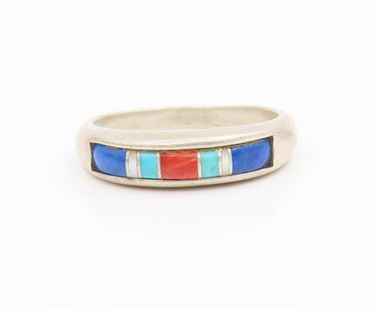 925 Sterling Silver Vintage Ring CAROLYN POLLACK Multi Gemstone  Sz 8  RG34385