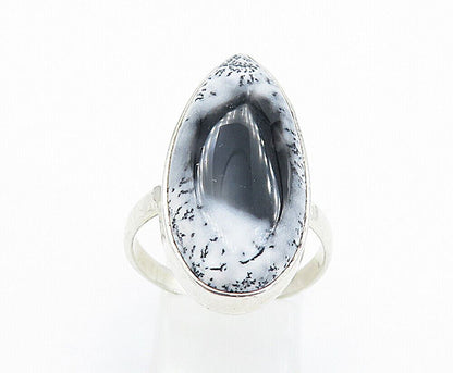 925 Sterling Silver  Vintage Tear Drop Jasper Cocktail Ring Sz 9  RG5152