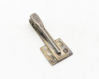 MEXICO 925 Sterling Silver  Vintage Mayan Aztec Sun Calendar Tie Clip  TR1950