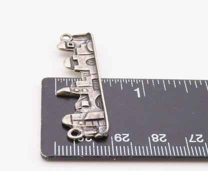 925 Sterling Silver Vintage Pendant Classic Jerusalem Skyline Charm  PT26310