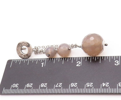 925 Sterling Silver Vintage Pendant IPPOCAMPO Dangling Smokey Quartz  PT23944