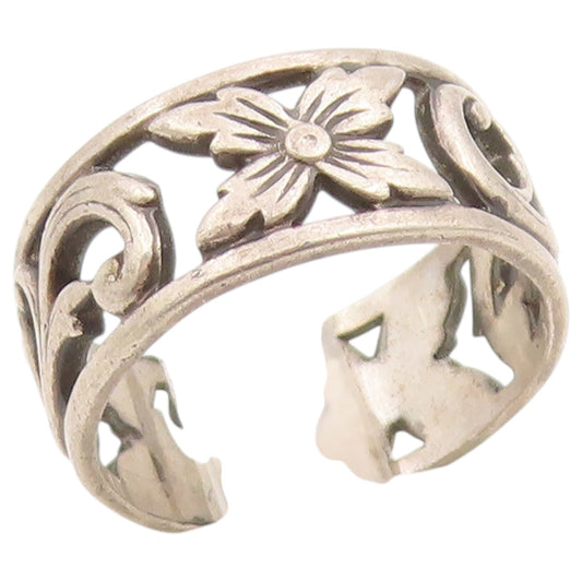 925 Sterling Silver Vintage Ring CLARK COOMBS Scrollwork Band  Sz 7  RG36466