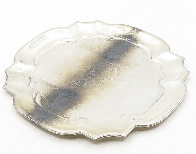 MMA 925 Sterling Silver  Vintage Oxidized Detail Petite Dish Tray  TR1589