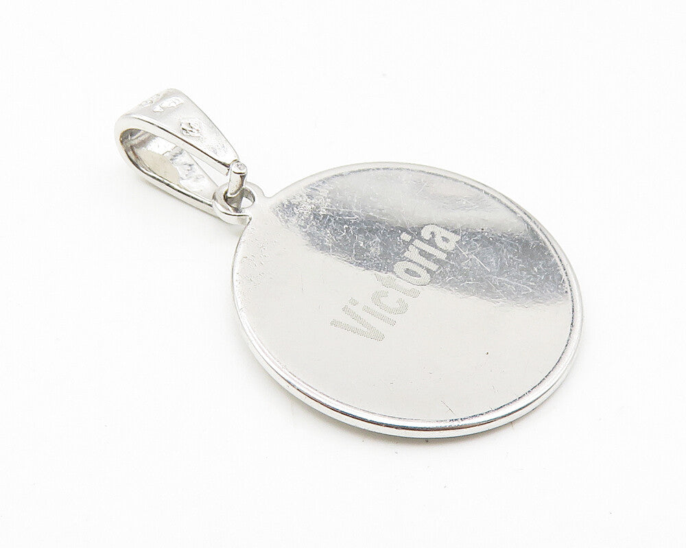 925 Sterling Silver  Polished Basketball Sports Motif Drop Pendant  PT8505
